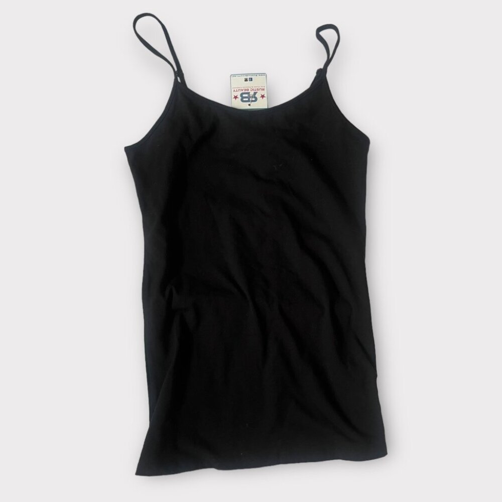 Black Tank Top Cami Spaghetti Strap